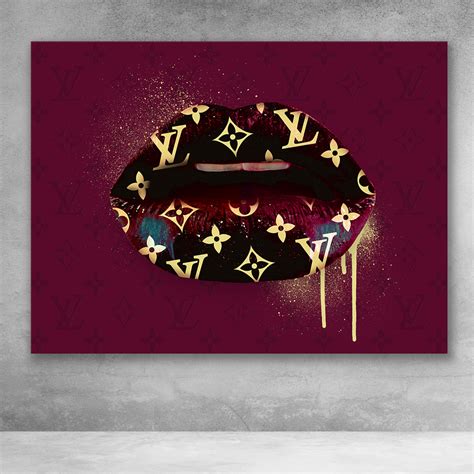 louis vuitton lips schilderij|louis vuitton wall art.